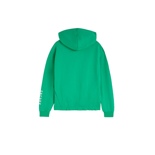 Women's zebra print zip-up and hooded French terry sweatshirt