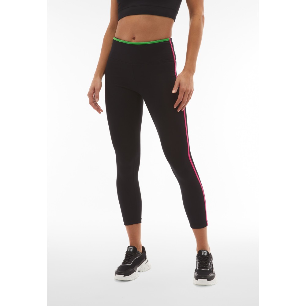 7/8 high-waisted leggings with colored piping