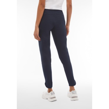 Women's slim-fit jersey trousers with rounded hem 2