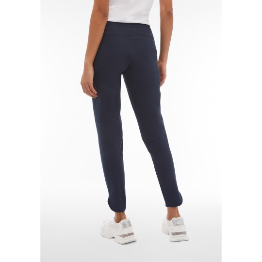 Pantaloni da donna slim fit in jersey con fondo stondato