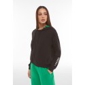 Women's zebra print zip-up and hooded French terry sweatshirt