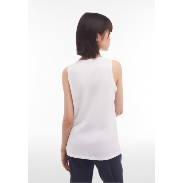 Women's tank top with criss-cross hem and floral print 2