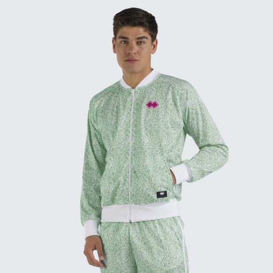 Men's Graphic Mesh Bomber Jacket