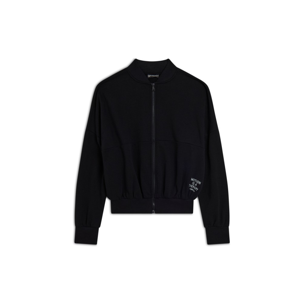 Felpa Donna con Zip in Cotone