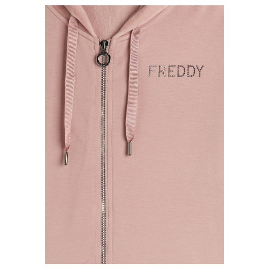 Felpa con Zip e Cappuccio Donna