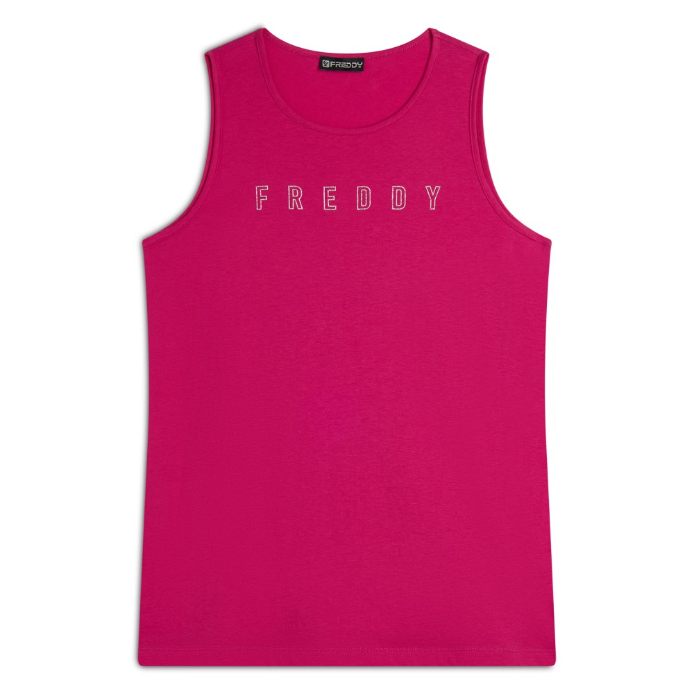 Canotta Con Scollo Tondo Donna