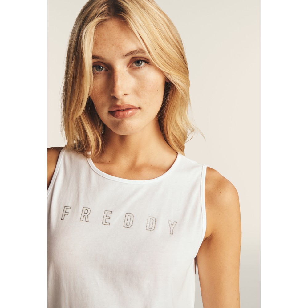 Canotta Con Scollo Tondo Donna