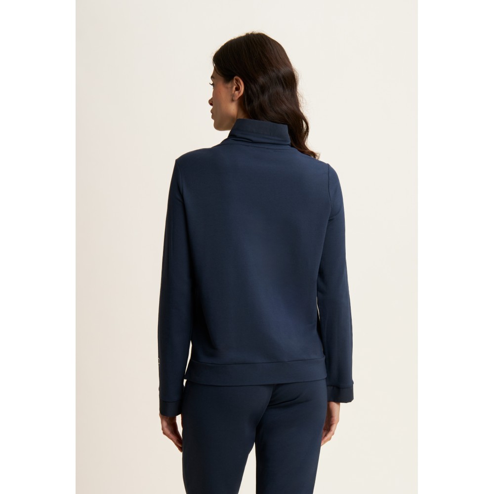 Felpa Con Zip a Collo Alto Donna