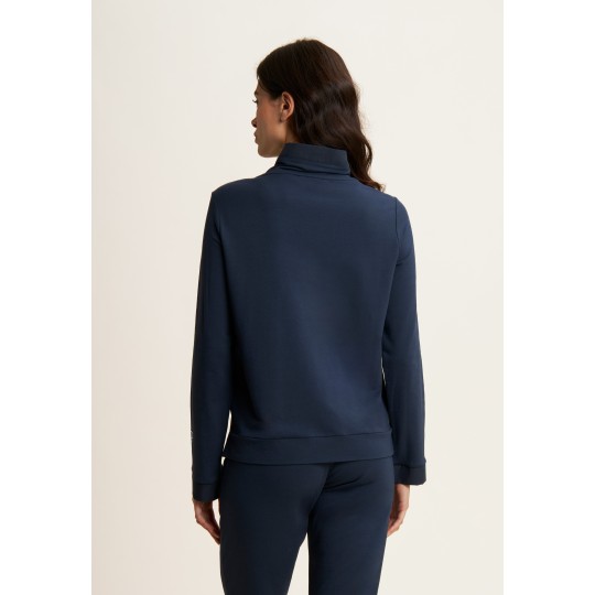 Felpa Con Zip a Collo Alto Donna