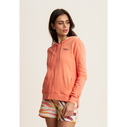 Felpa con Zip e Cappucio Donna