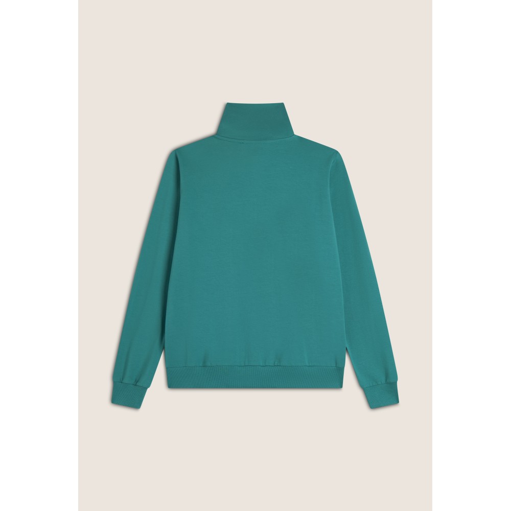 Felpa Con Zip a Collo Alto Donna