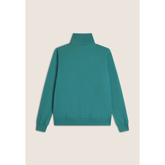 Felpa Con Zip a Collo Alto Donna