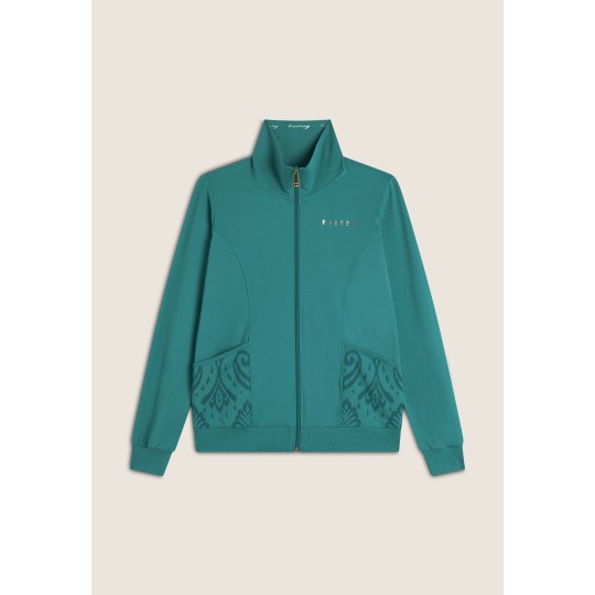 Felpa Con Zip a Collo Alto Donna