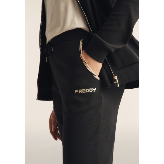 Tuta Interlock Con Zip e Cappuccio Donna