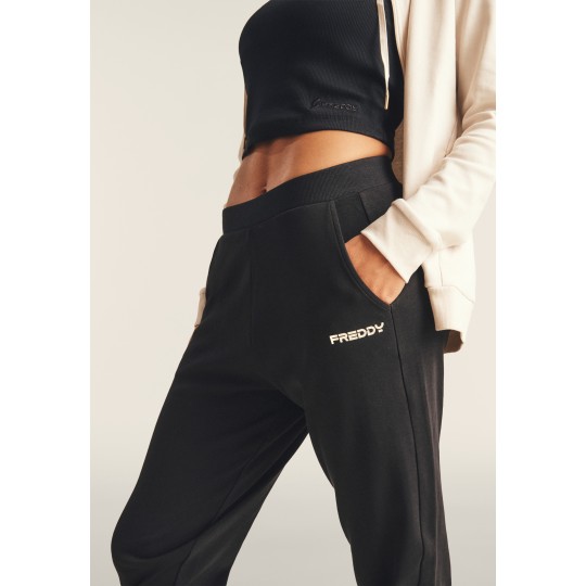 Tuta Interlock Con Zip e Collo Alto Ampio Donna