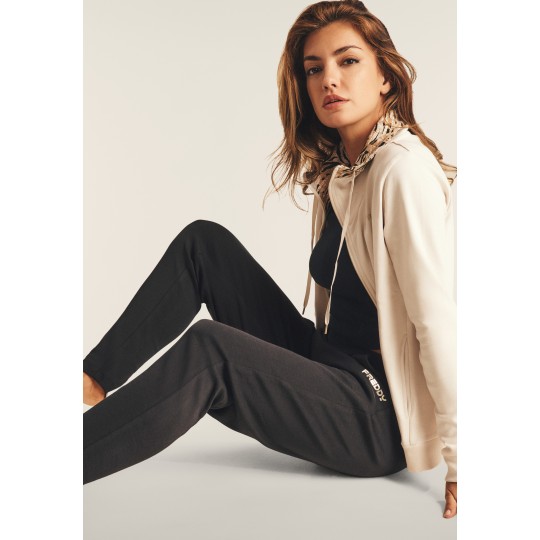 Tuta Interlock Con Zip e Collo Alto Ampio Donna