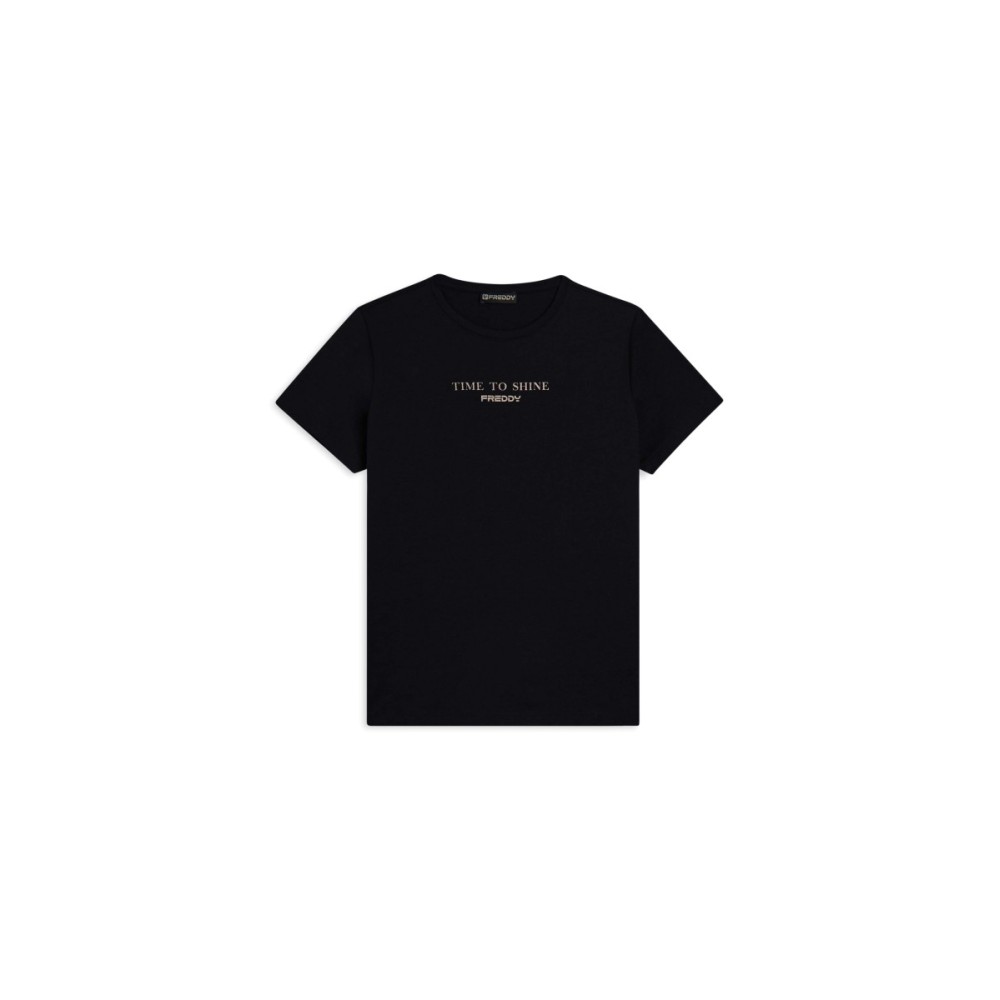 Women's comfort T-shirt with gold print