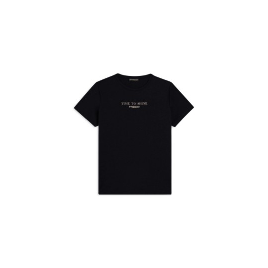 Women's comfort T-shirt with gold print