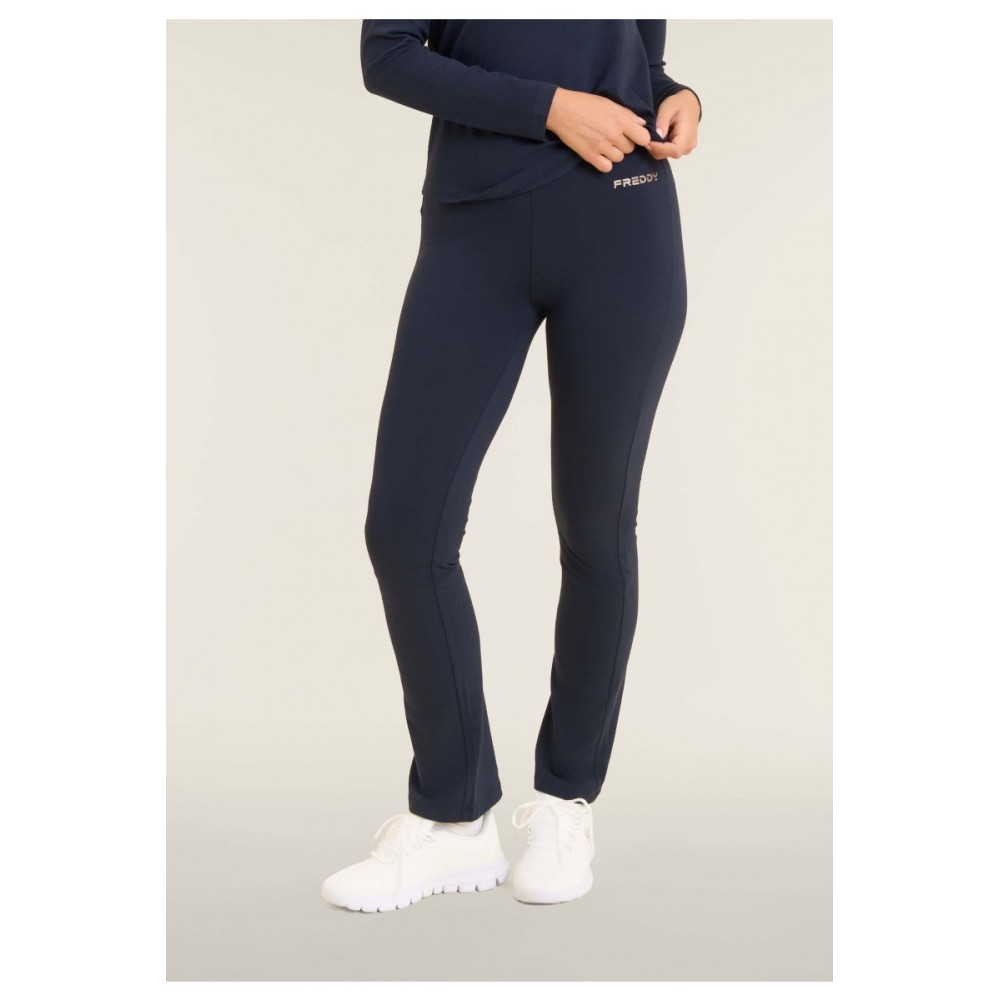 Mini flared leggings with heart-shaped yoke