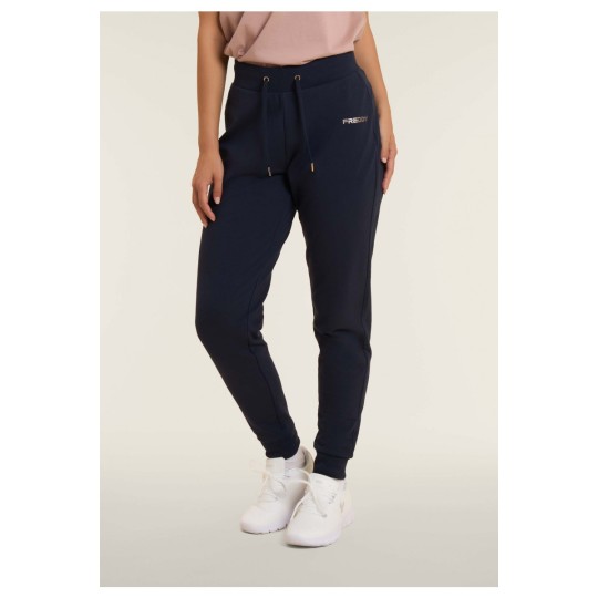 Pantaloni con polsini a coste e coulisse