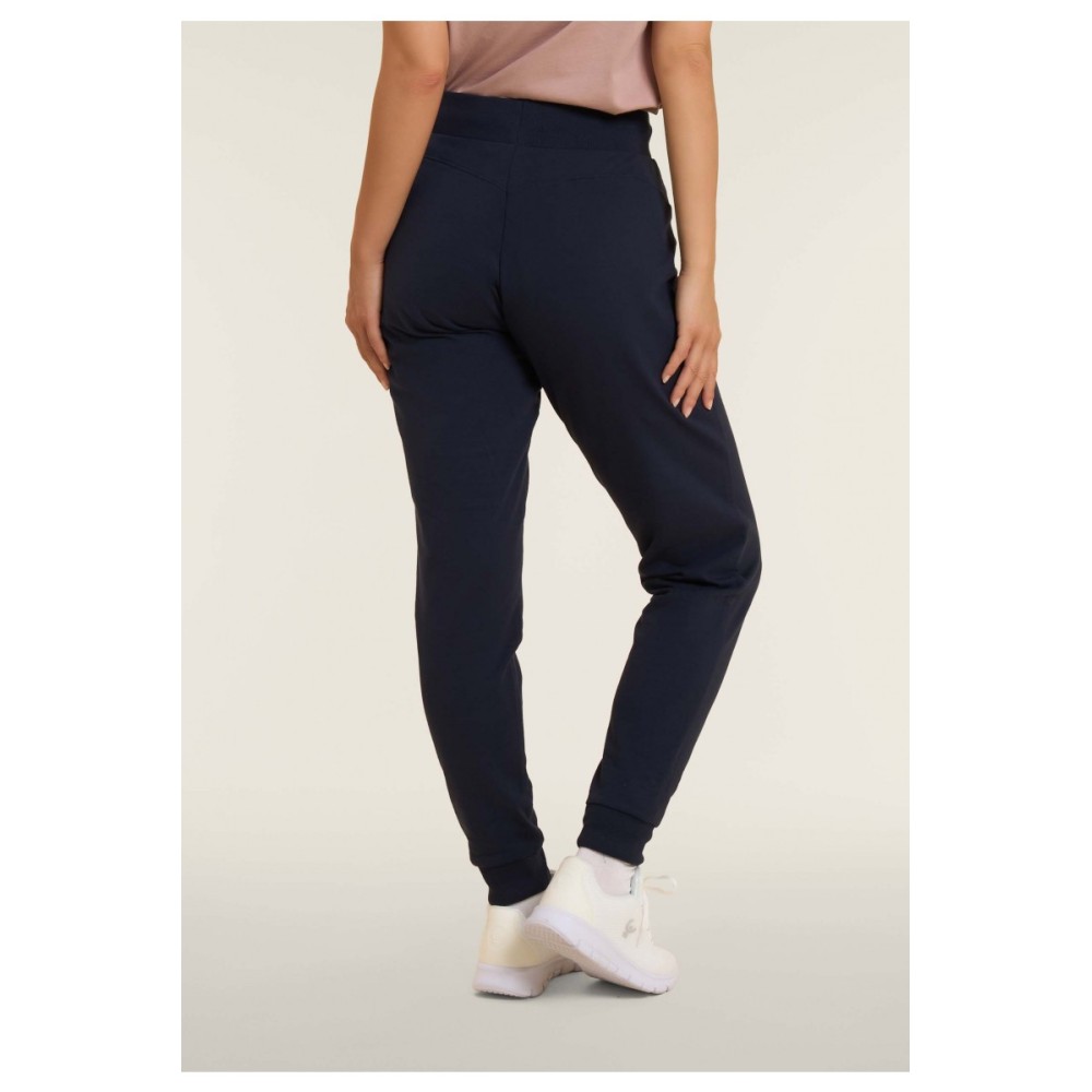 Pantaloni con polsini a coste e coulisse