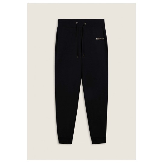 Pantaloni con polsini a coste e coulisse