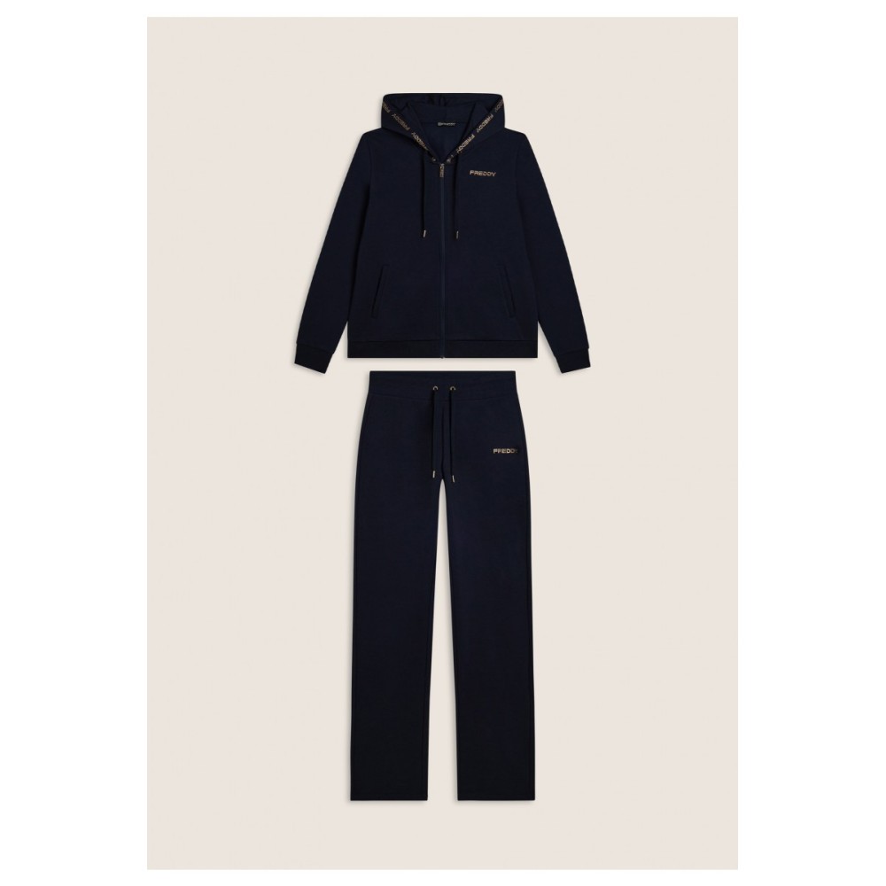 COMPLETO TUTA CON FELPA CON CAPPUCCIO