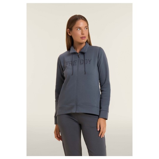 COMPLETO TUTA MONOCOLORE CON FELPA COLLO ALTO