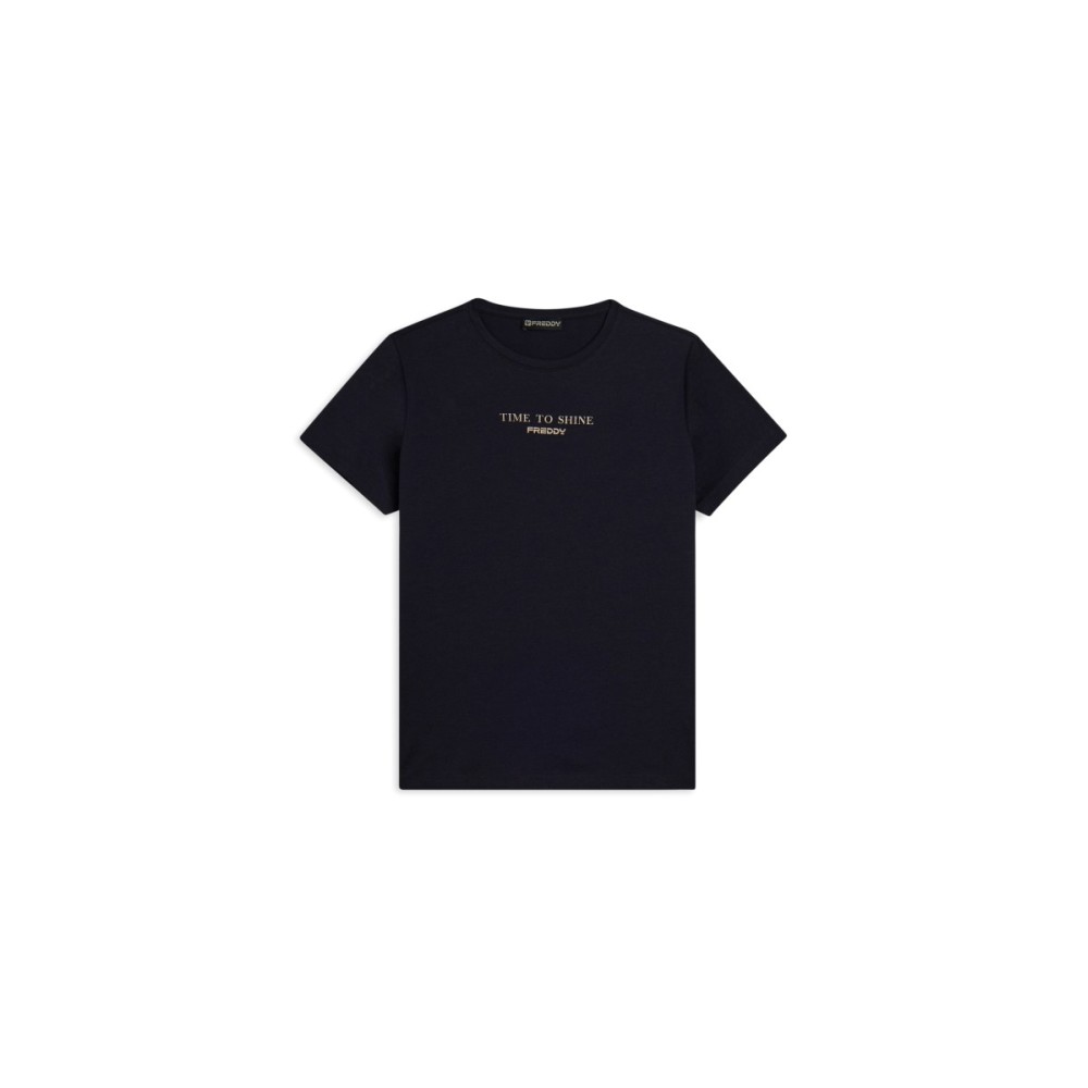 Women's comfort T-shirt with gold print