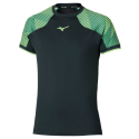 Mizuno Stargazer Shadow Men's Tennis T-Shirt - Black/Green