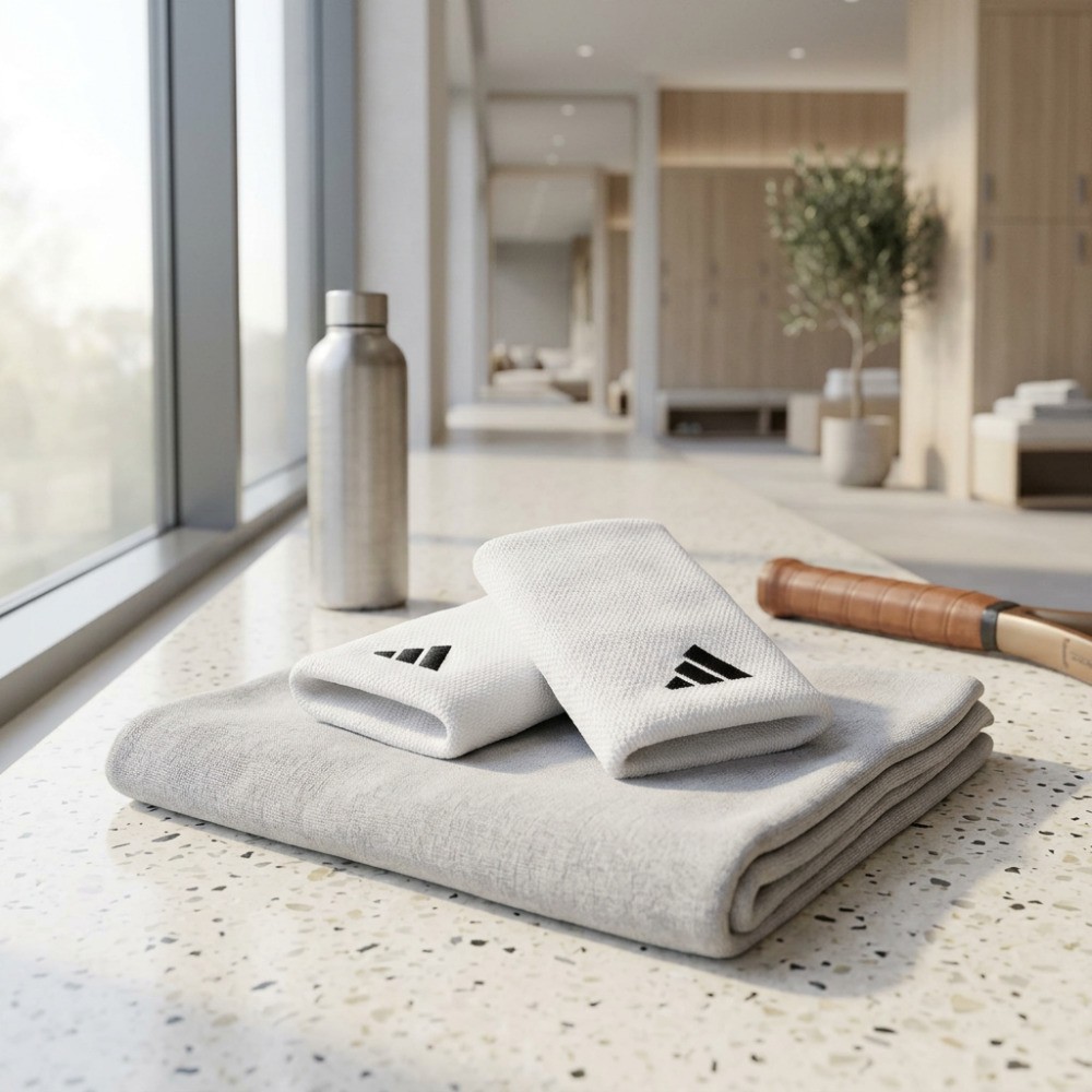 Polsini Tennis Large Adidas Bianco - Massimo Assorbimento Sudore