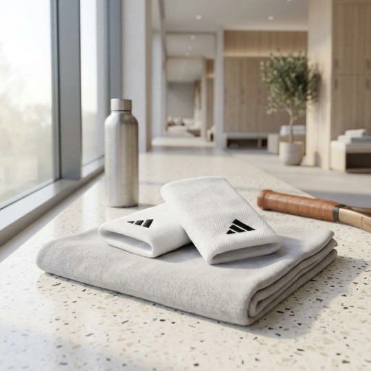 Polsini Tennis Large Adidas Bianco - Massimo Assorbimento Sudore