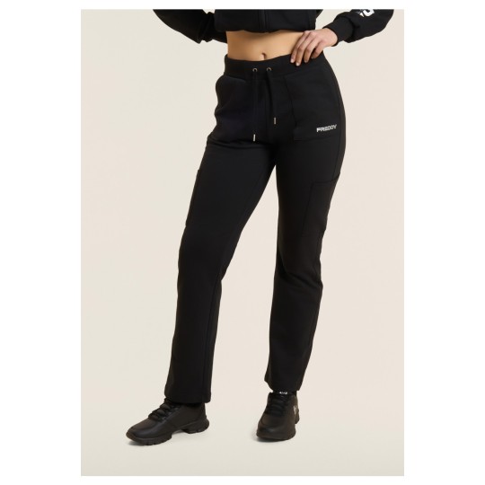 Pantaloni regular con tasche applicate e gamba dritta