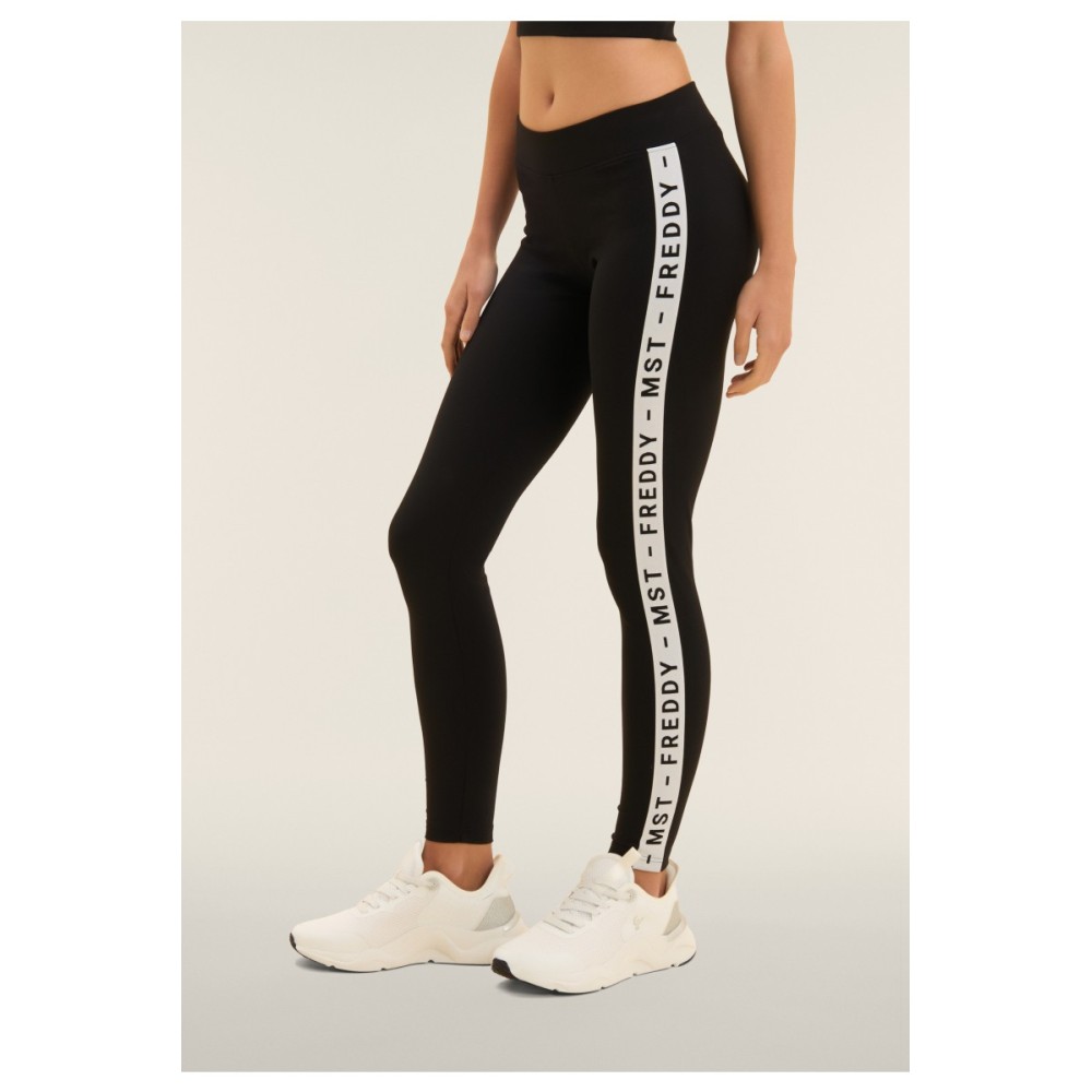 Leggings con bande laterali e scritta FREDDY MST