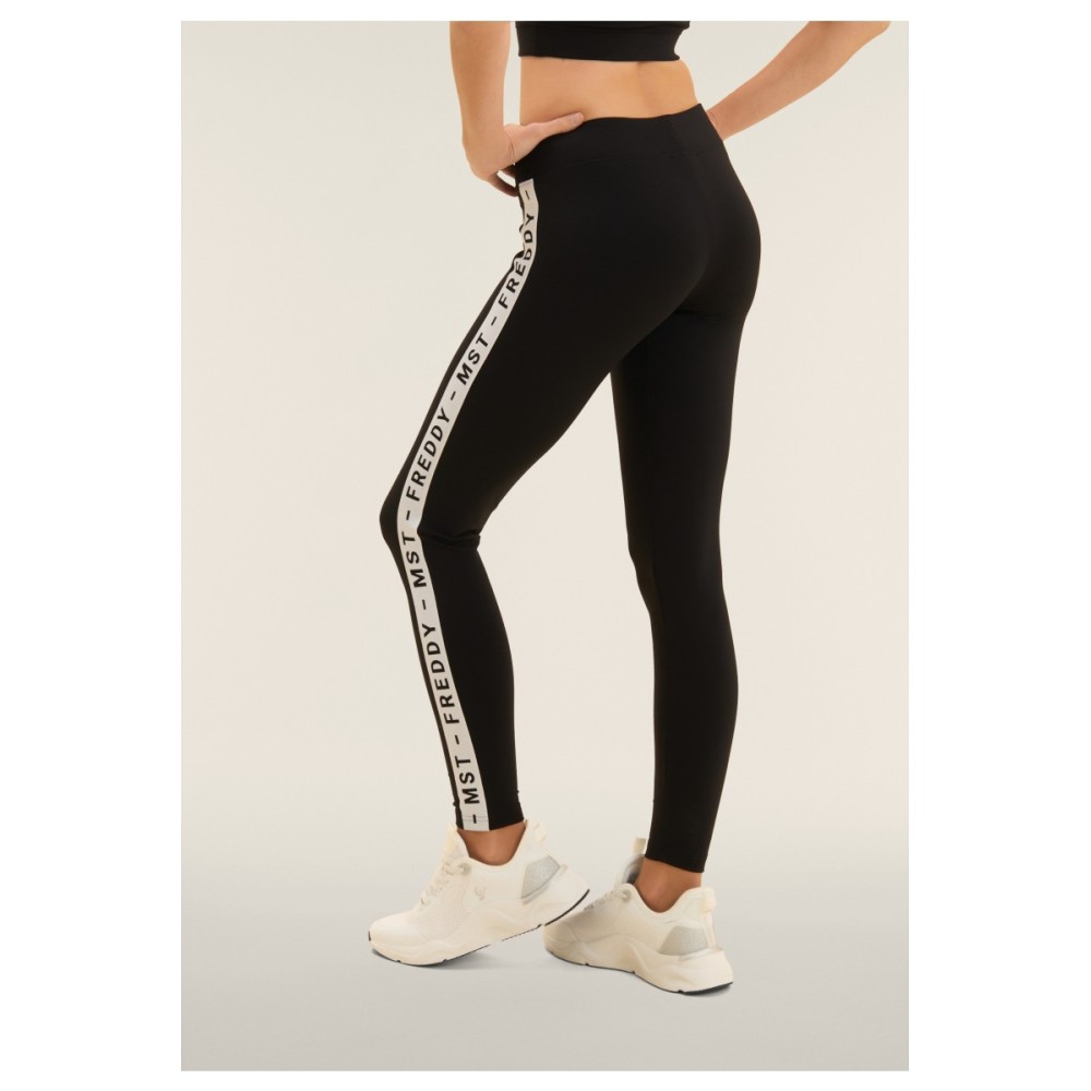 Leggings con bande laterali e scritta FREDDY MST