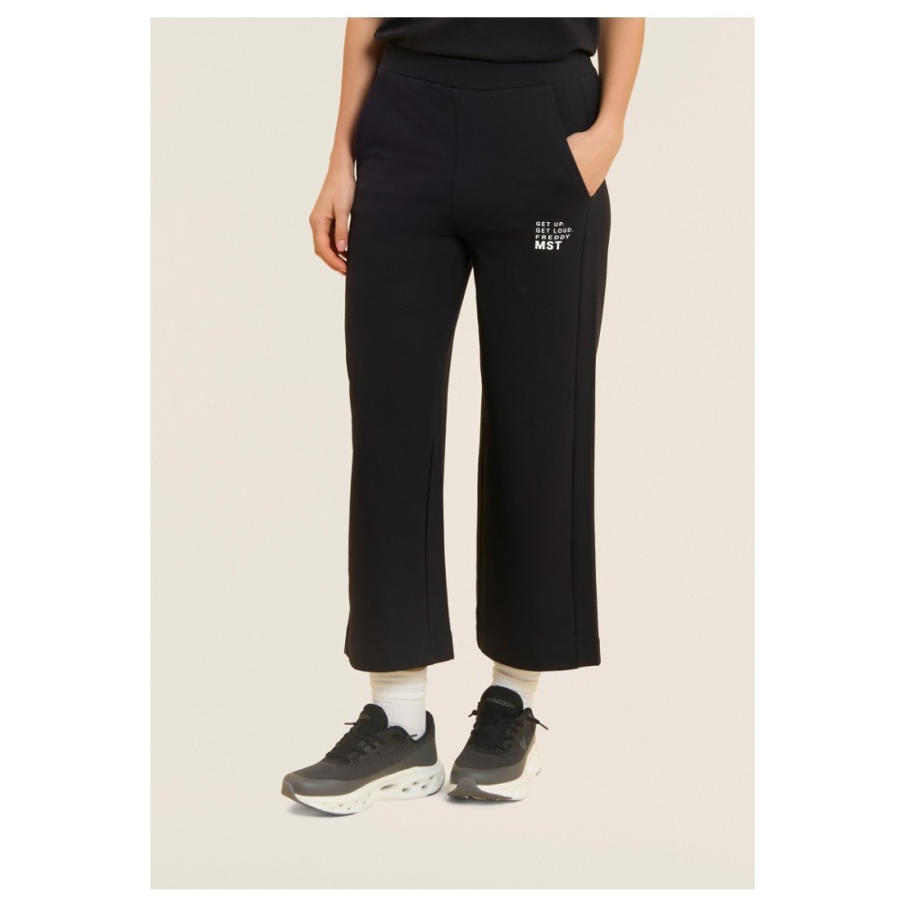 Pantaloni sportivi wide leg cropped con grafica FREDDY MST