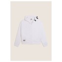 Felpa cropped cappuccio zip con stampa MST