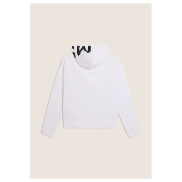 Felpa cropped cappuccio zip con stampa MST 2