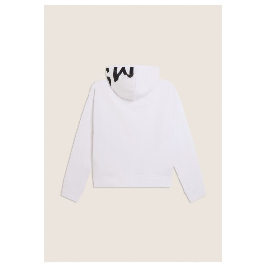 Felpa cropped cappuccio zip con stampa MST