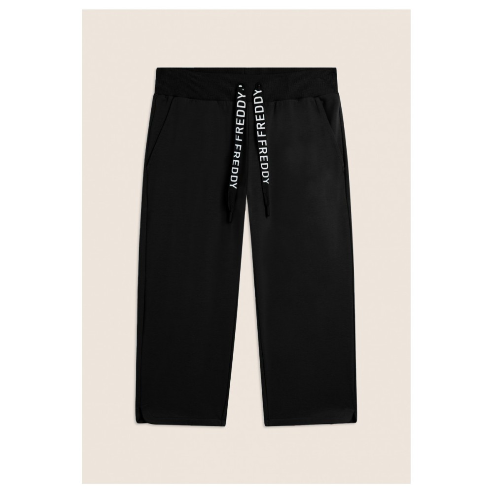 Pantaloni Corsaro con Fondo Stondato e Logo FREDDY