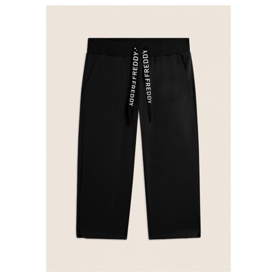 Pantaloni Corsaro con Fondo Stondato e Logo FREDDY