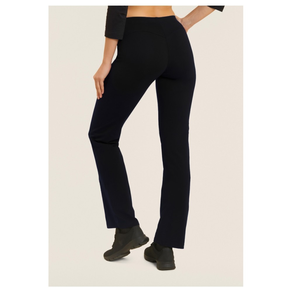 Pantaloni Sportivi Gamba Dritta con Cuciture a Cuore