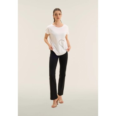 T-shirt Reversibile Freddy Cuore e Strass - Nero - Donna 2