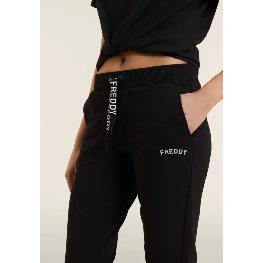 Pantaloni con Polsini in Costina e Logo FREDDY su coulisse