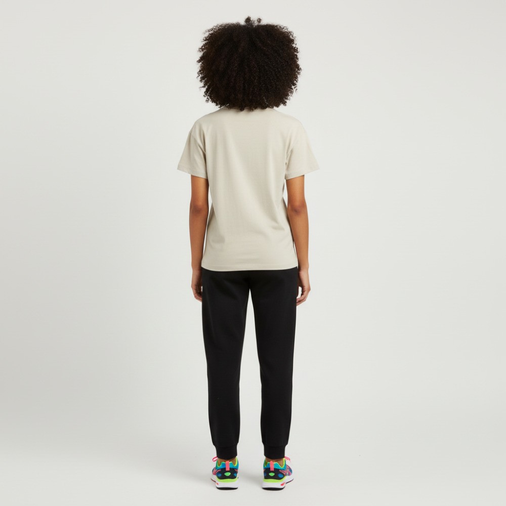 T-shirt con Maniche ad Aletta e Logo Ricamato