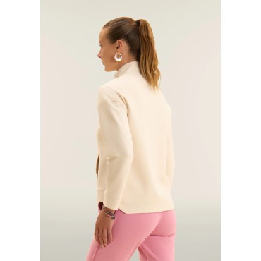 Felpa Zip e Collo Alto con Fondo asimmetrico 2