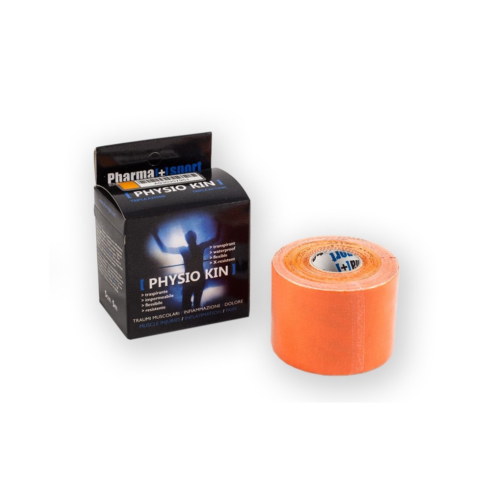 PHYSIO KIN TAPING KINESIOLOGIO orange cm 5x5 m