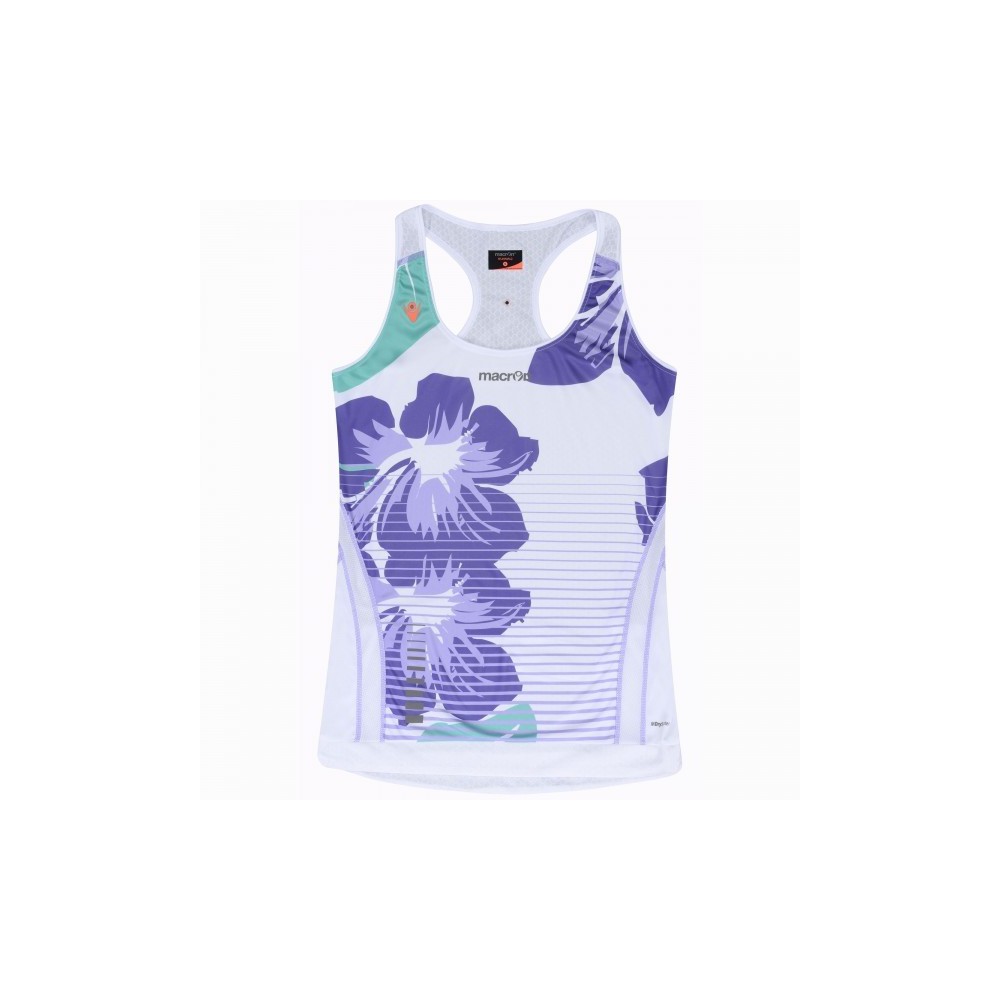Kona pro run women's tank top white/cyclamen/lilac