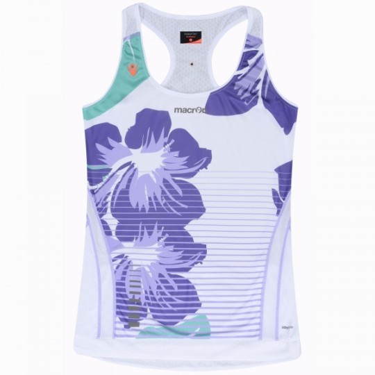 Kona pro run women's tank top white/cyclamen/lilac