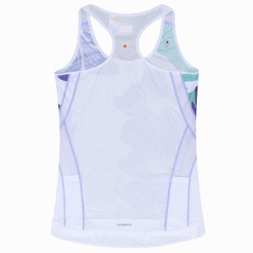 Kona pro run women's tank top white/cyclamen/lilac 2